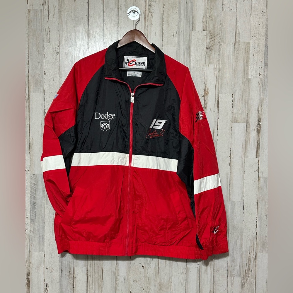 Nascar Red and Black Dodge Racing Jacket